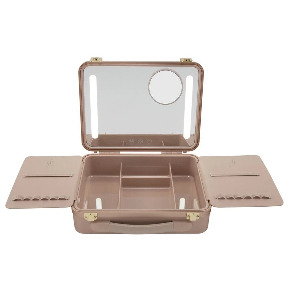Glo Tech Beauty Case with LED Mirror Touch Sensor 3 Light Settings Max Organizer